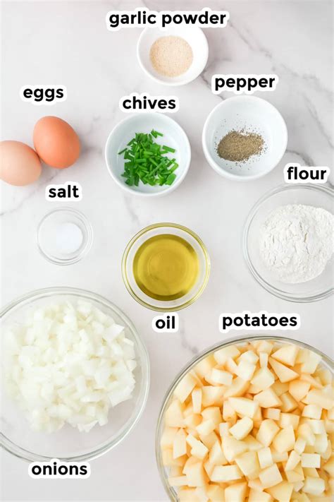 Ingredients for potato pancakes