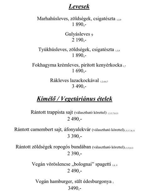 Piedone Étlap Részletek