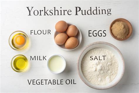 Ingredients for Yorkshire pudding