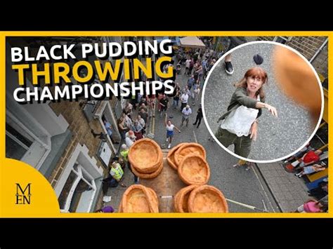 Black pudding throwing competition in Ramsbottom