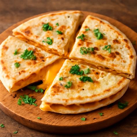 sajttal töltött quesadilla serpenyőben