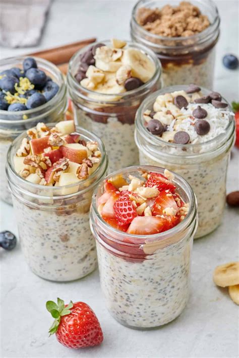 Overnight oats különböző feltétekkel