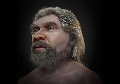 A neandervölgyi ember rekonstrukciója, vadászat közben