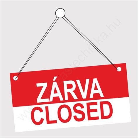 Zárva tábla