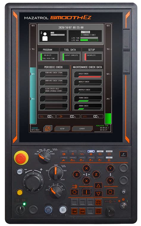 A Mazatrol Smooth CNC felület illusztrációja