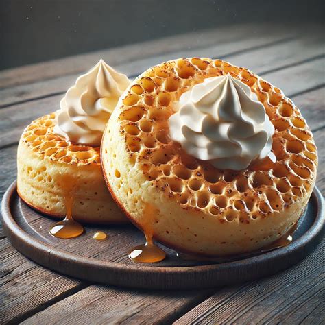 Angol crumpet lyukacsos felülettel