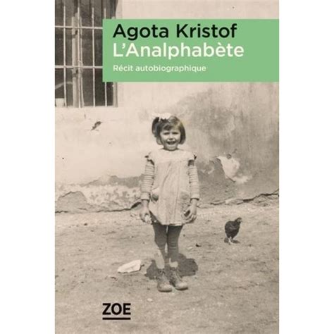 Agota Kristof Analfabéta című könyvének borítója