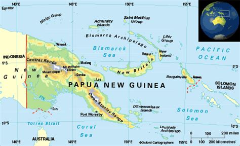 Pápua Új-Guinea törzsi térkép
