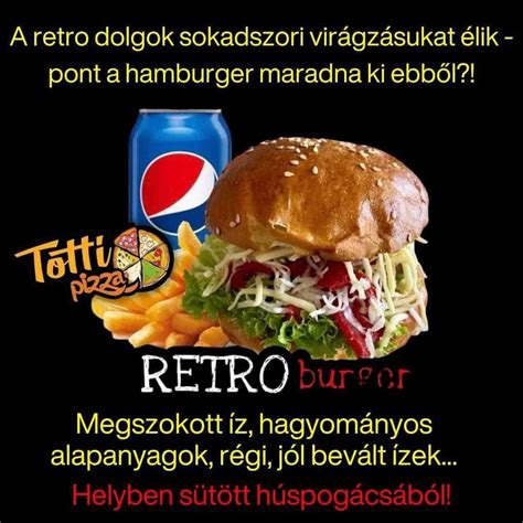 Régi plakát hamburger reklámmal