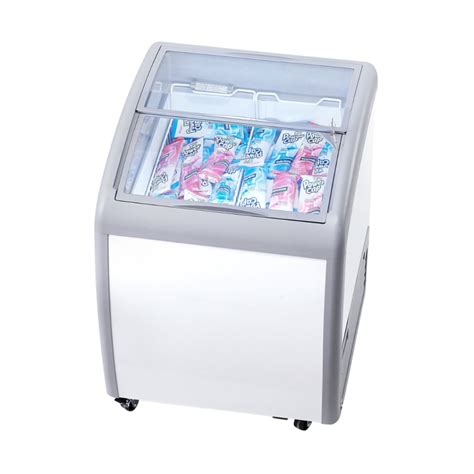 Modern fagylaltos vitrin színes fagylaltokkal