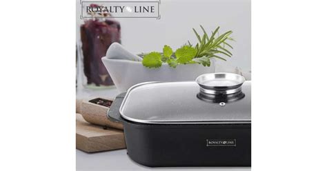 Royalty Line® RL-ACR32M 32 cm-es márvány bevonatú serpenyő