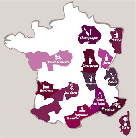 Francia borvidékek térképe