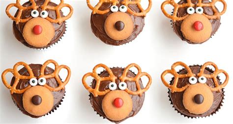 Rénszarvas muffin marcipán díszítéssel