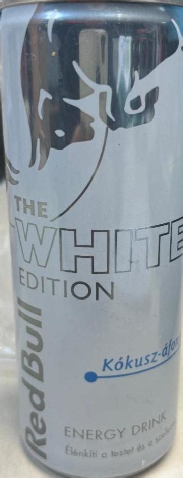 Red Bull The White Edition kókusz és áfonya energiaital doboza