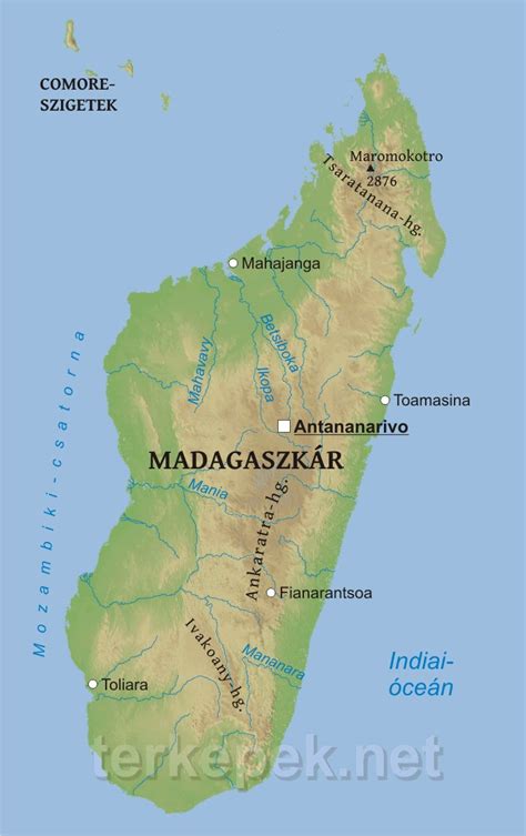 Madagaszkár térkép