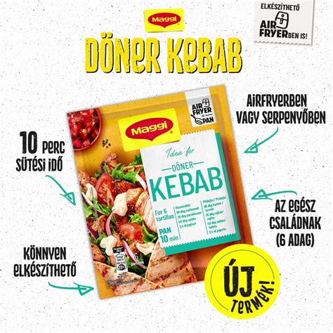 maggi kebab alap csomagolása és összetevői