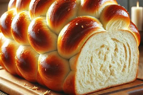 frissen sült kalács a konyhaasztalon
