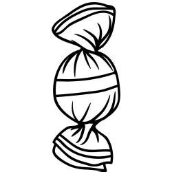 transzferfóliával díszített bonbon