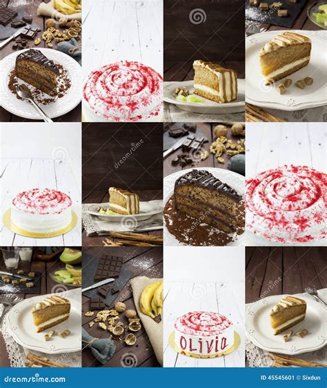 Collage of European national cakes