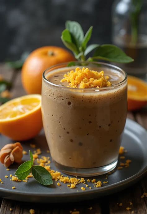 Kakaós-banános smoothie frissen elkészítve