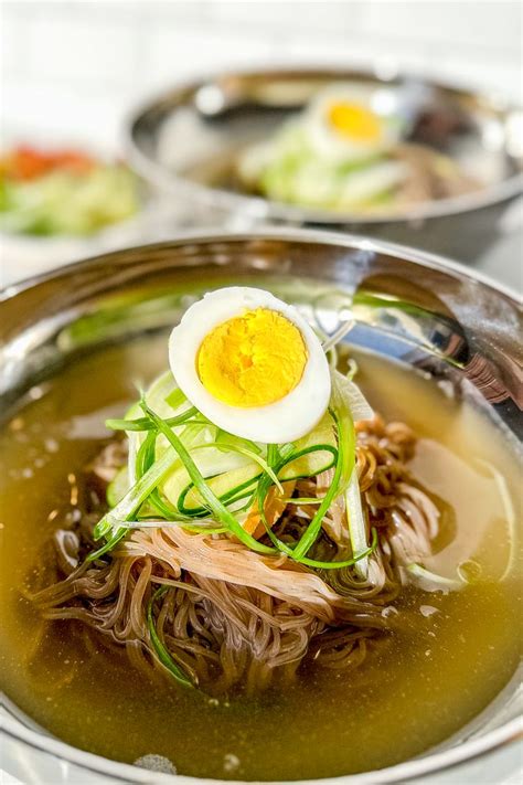 Naengmyeon cold noodle soup