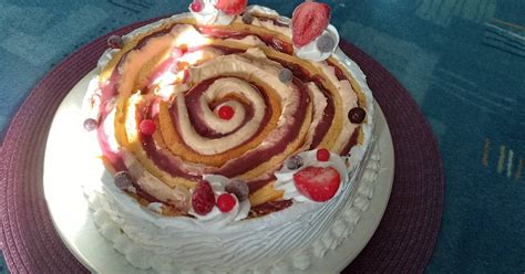 spirálban tekert torta
