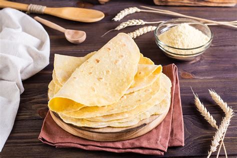 A legmagasabban értékelt tortilla lap textúrájának közelképe