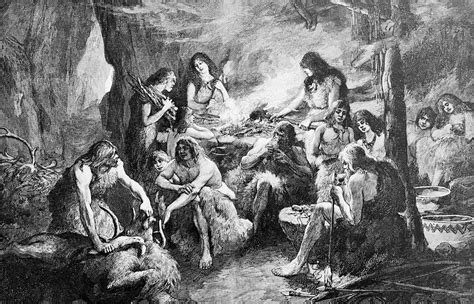 Illusztráció a neandervölgyiek társadalmi életéről