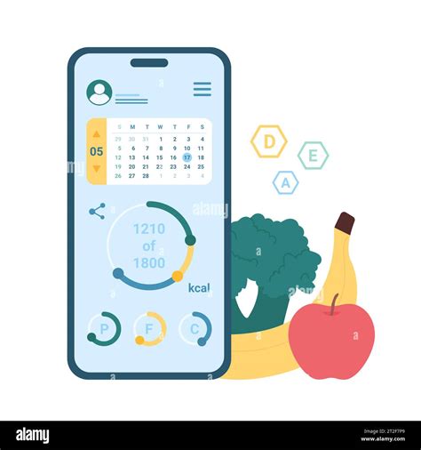 Smartphone screen displaying a food tracking app with nutritional data