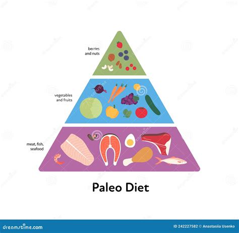 Infographic of paleo diet food pyramid