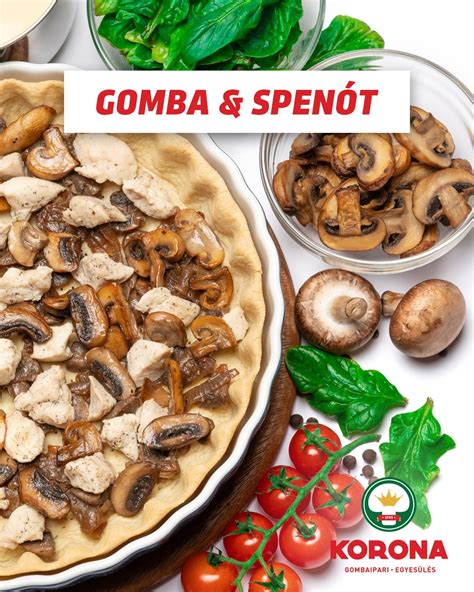 friss spenót és gomba