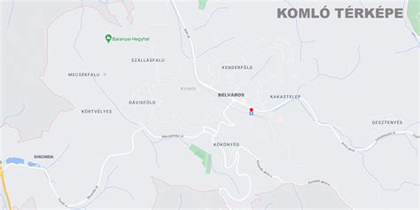 Komló város térképe