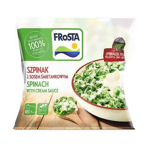 fagyasztott spenót csomagolásban