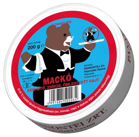 Mackó Sajt csomagolás