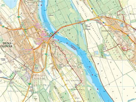 Dunaföldvár térkép az infrastruktúrával