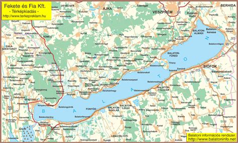 Balaton térkép Tihany jelöléssel