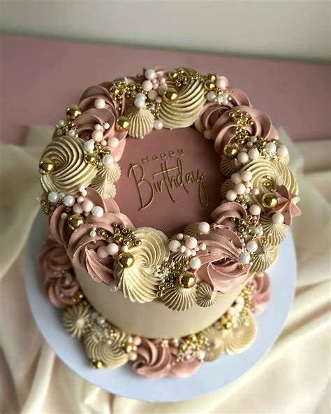 Birthday cake for seniors with elegant decoration