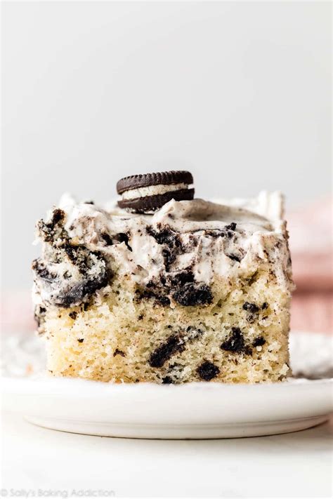 Oreo cake with crushed cookies and cream