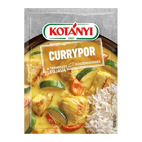 currypor összetevői
