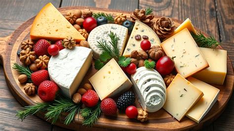 Bőséges party platter különböző sajtokkal, gyümölcsökkel és kekszekkel