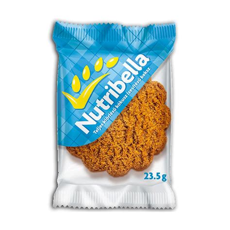 Nutribella teljes kiőrlésű keksz csomagolása