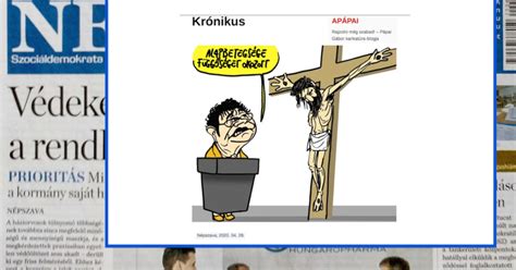 Abszurd helyzetet ábrázoló karikatúra