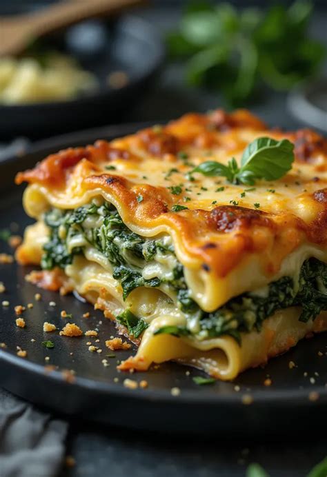 Frissen sült lasagne a sütőből kivéve