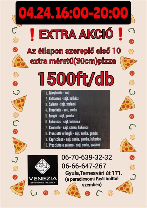 Venezia Pizzéria Gyula étterem belső tere
