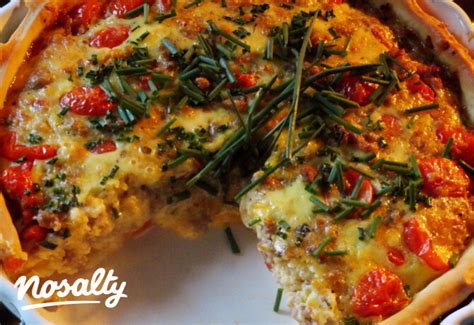 Hozzávalók darált húsos quiche-hez