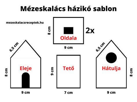 mézeskalács házikó sablon nyomtatásra