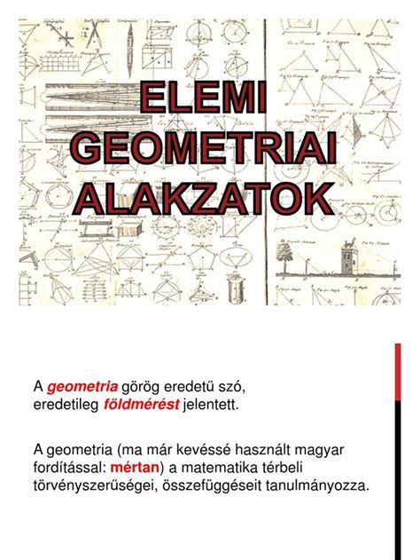 Alapvető geometriai alakzatok tehetetlenségi nyomaték képletei