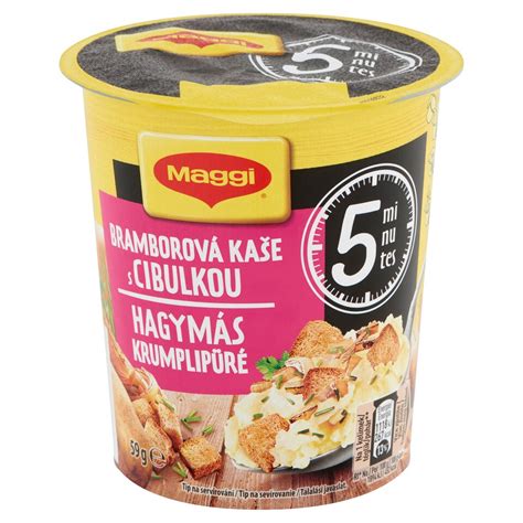 Maggi párperces hagymás krumplipüré csomagolása