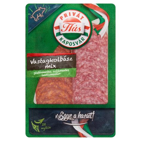 Privát Hús Parasztkolbász címke részletei