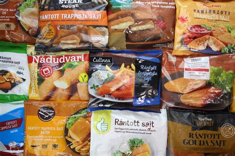 Bolti fagyasztott rántott csirkemell csomagolása